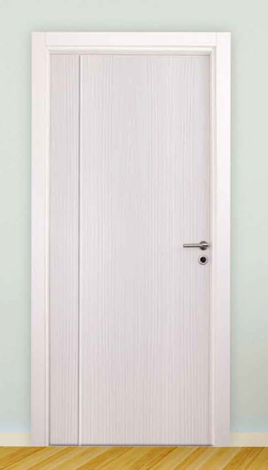 PUERTA PLACA : BLANCA APLIQUE COLOR ALUMINIO VERTICAL