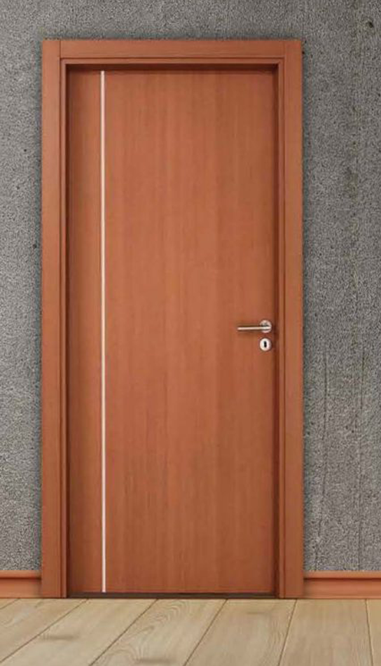 PUERTA PLACA : CEDRO APLIQUE COLOR ALUMINIO VERTICAL